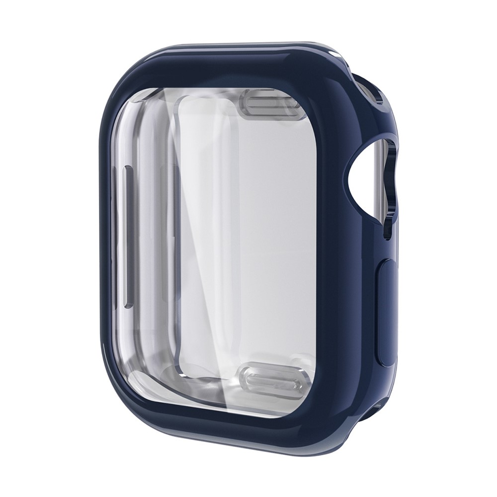ENKAY HAT PRINCE For Apple Watch Series 11 / 10 42mm TPU Watch Case   Electroplating Watch Cover with Screen Protector - Dark Blue
