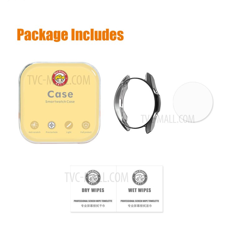 ENKAY HAT-PRINCE 2 in 1 0.2mm 2.5D 9H Tempered Glass Screen Film + Electroplating TPU Watch Protector Cover for Galaxy Watch3 45mm - Grey-7