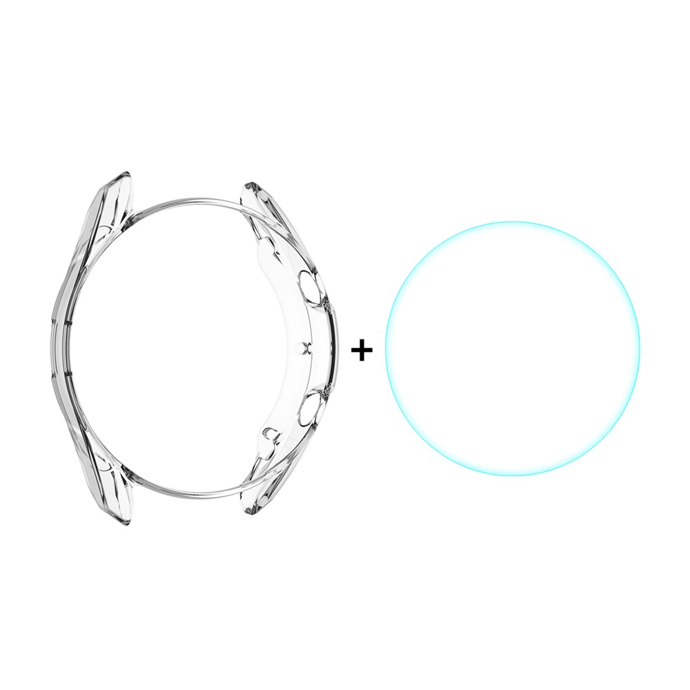 ENKAY HAT-PRINCE Full Protection 2 in 1 TPU Protector Cover + 0.2mm 2.5D 9H Tempered Glass Screen Film for Samsung Galaxy Watch3 45mm-1