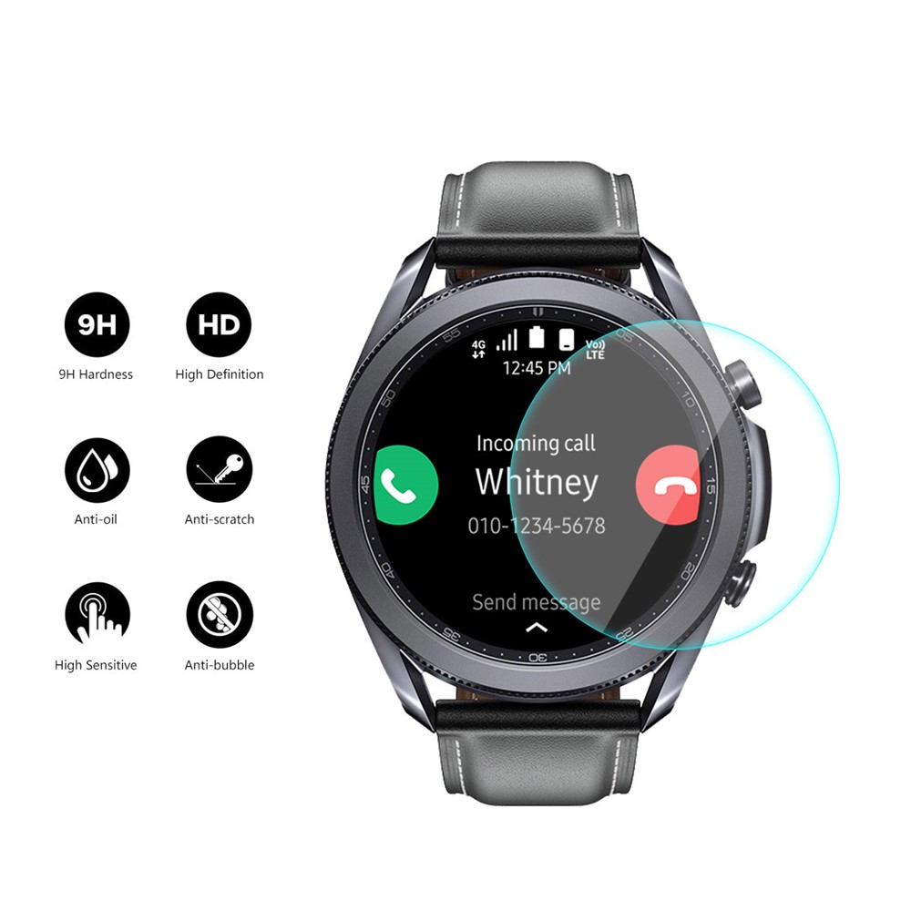 ENKAY HAT-PRINCE Full Protection 2 in 1 TPU Protector Cover + 0.2mm 2.5D 9H Tempered Glass Screen Film for Samsung Galaxy Watch3 45mm-5