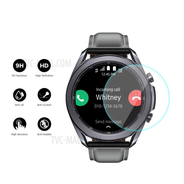 ENKAY HAT-PRINCE 2 in 1 TPU All-wrapped Protector Cover + 0.2mm 2.5D 9H Tempered Glass Screen Protector for Galaxy Watch3 41mm-5