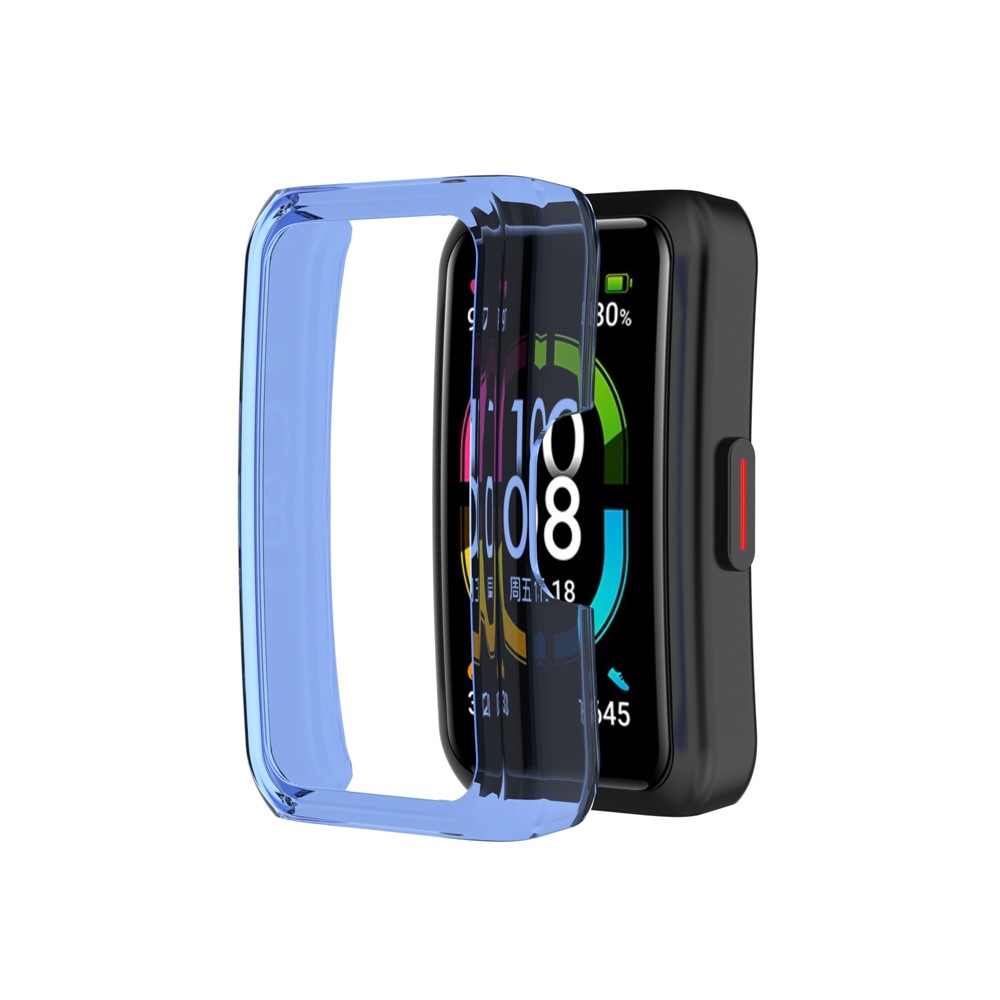 Half Coverage TPU Smart Watch Case Protective Cover for Honor Band 6 - Blue-2