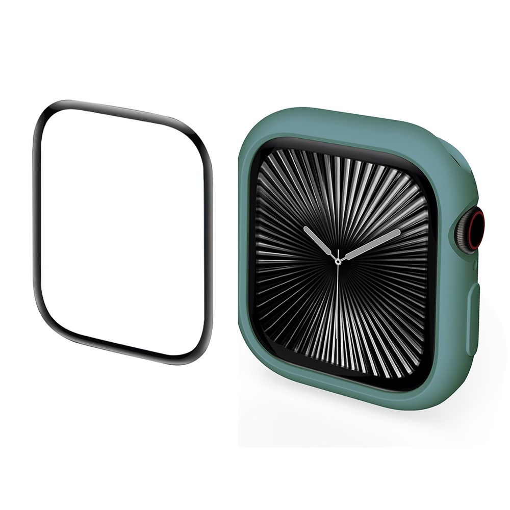 ENKAY HAT PRINCE For Apple Watch Series 11 / 10 42mm   2 in 1 Candy Color TPU Watch Case with Full Coverage PMMA Soft Film - Green