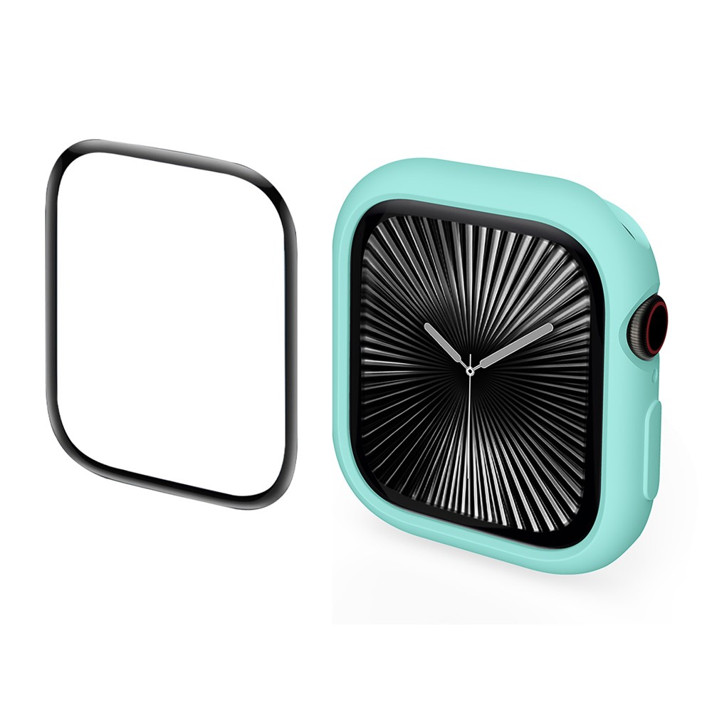 ENKAY HAT PRINCE For Apple Watch Series 11 / 10 42mm   2 in 1 Candy Color TPU Watch Case with Full Coverage PMMA Soft Film - Light Blue