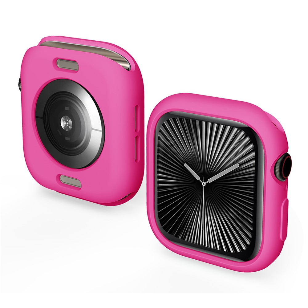 ENKAY HAT PRINCE For Apple Watch Series 11 / 10 46mm   Candy Color TPU Watch Case Shockproof Cover - Rose