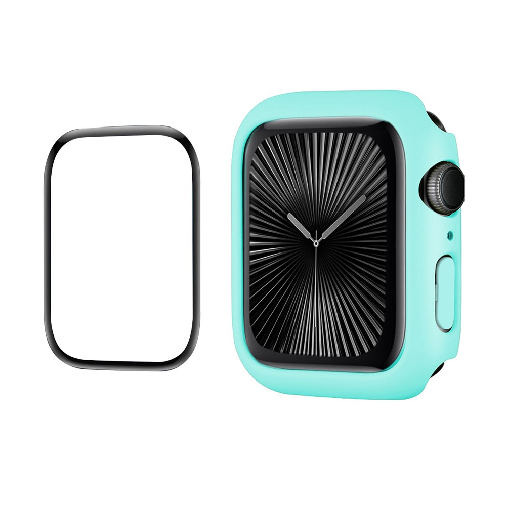 ENKAY HAT PRINCE For Apple Watch Series 11 / 10 46mm   Solid Color PC Watch Case Shockproof Cover with Full Coverage PMMA Soft Film - Light Blue