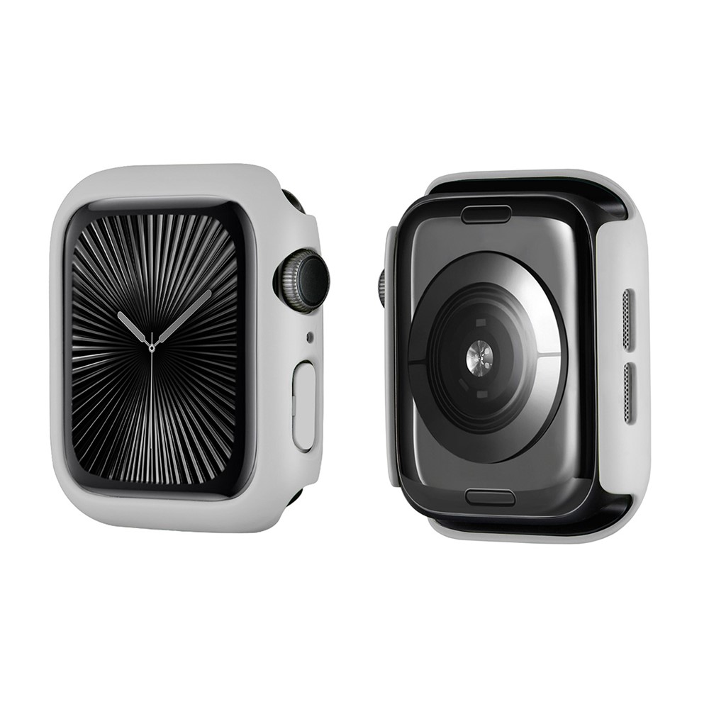 ENKAY HAT PRINCE For Apple Watch Series 11 / 10 42mm   Solid Color PC Watch Case Shockproof Cover - Light Grey