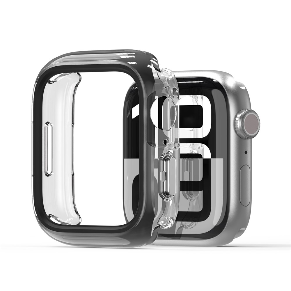 DUX DUCIS For Apple Watch Series 8 41mm / Apple Watch Series 9 41mm / Apple Watch Series 7 41mm  Camo Series Watch Case PC+TPU Watch Cover Protector - Black