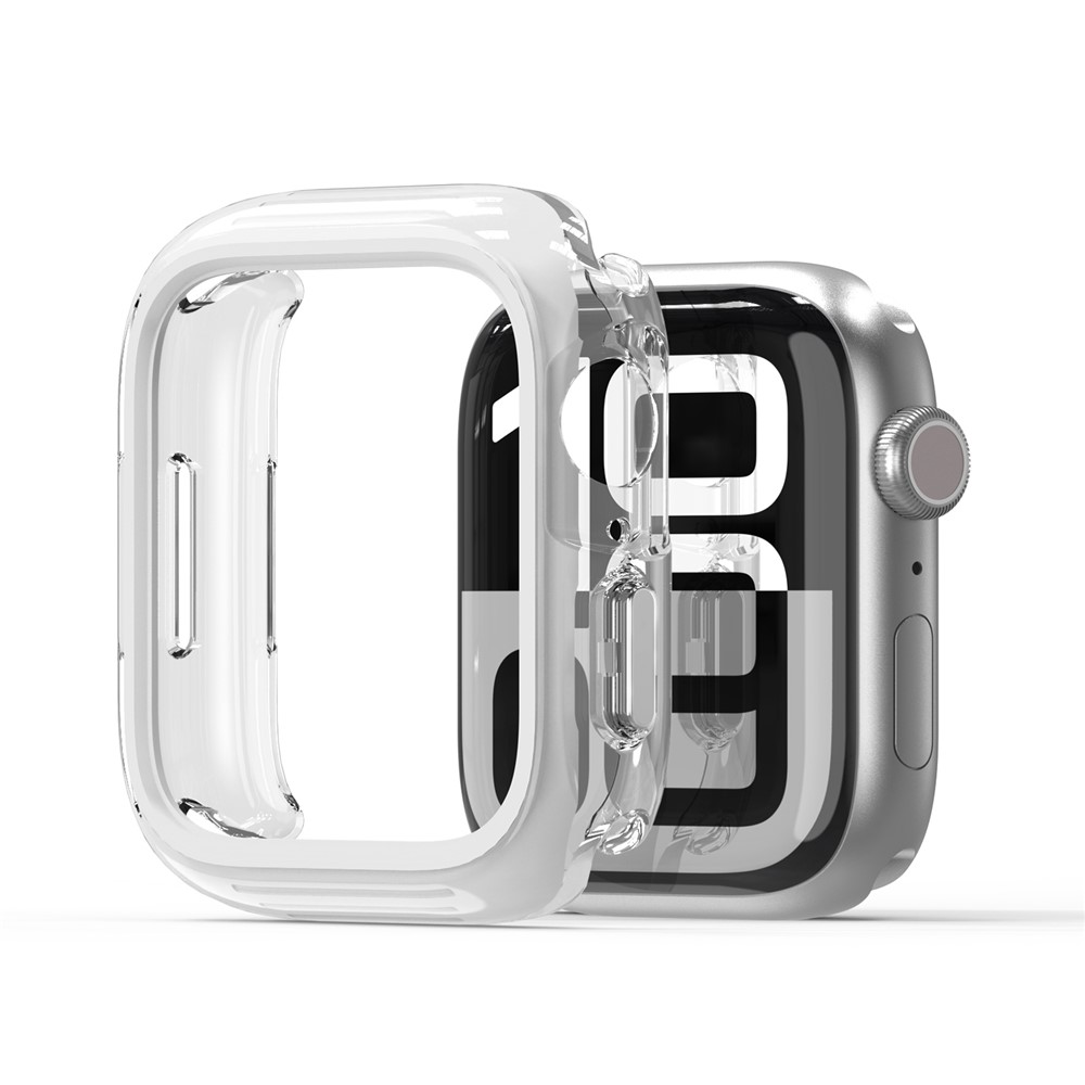 DUX DUCIS For Apple Watch Series 8 41mm / Apple Watch Series 9 41mm / Apple Watch Series 7 41mm Camo Series Watch Case PC+TPU Watch Cover Protector - White