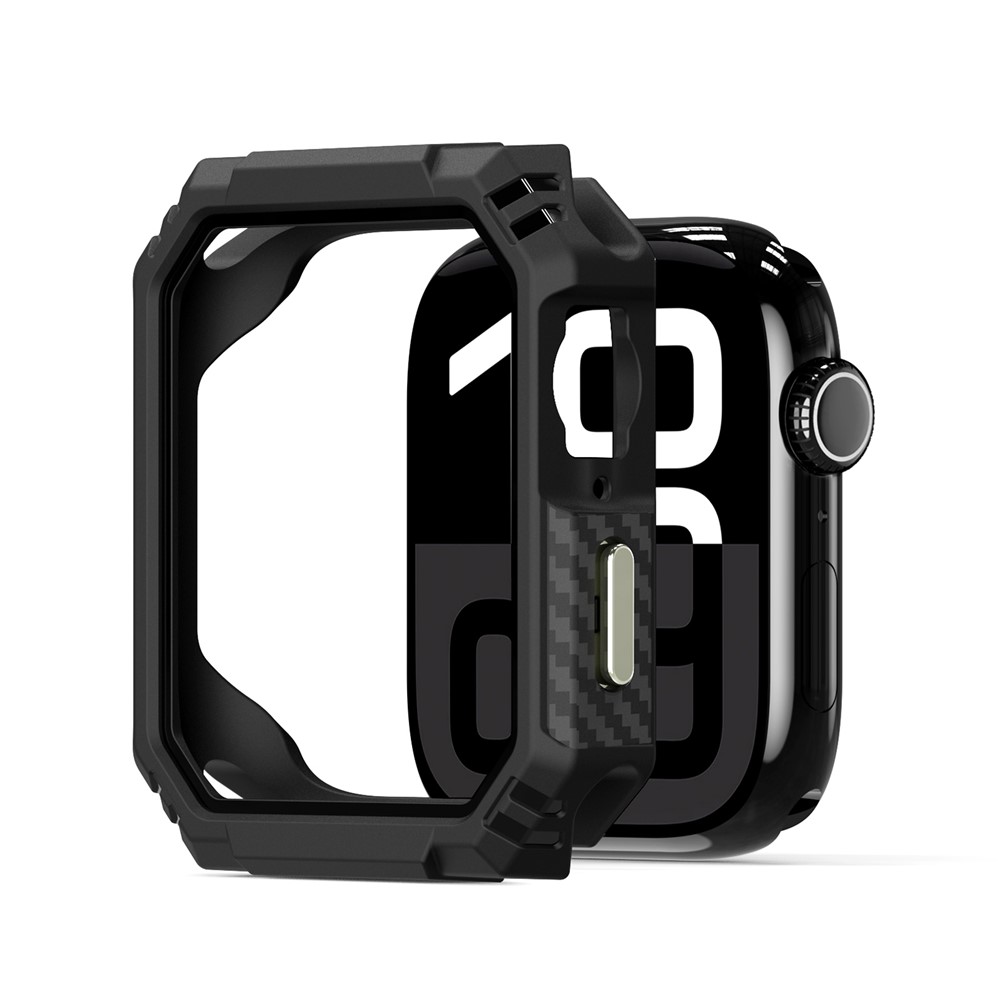 DUX DUCIS For Apple Watch Series 8 41mm / Apple Watch Series 9 41mm / Apple Watch Series 7 41mm Damo Series Watch Case PC+TPU Drop-proof Watch Protective Cover - Black