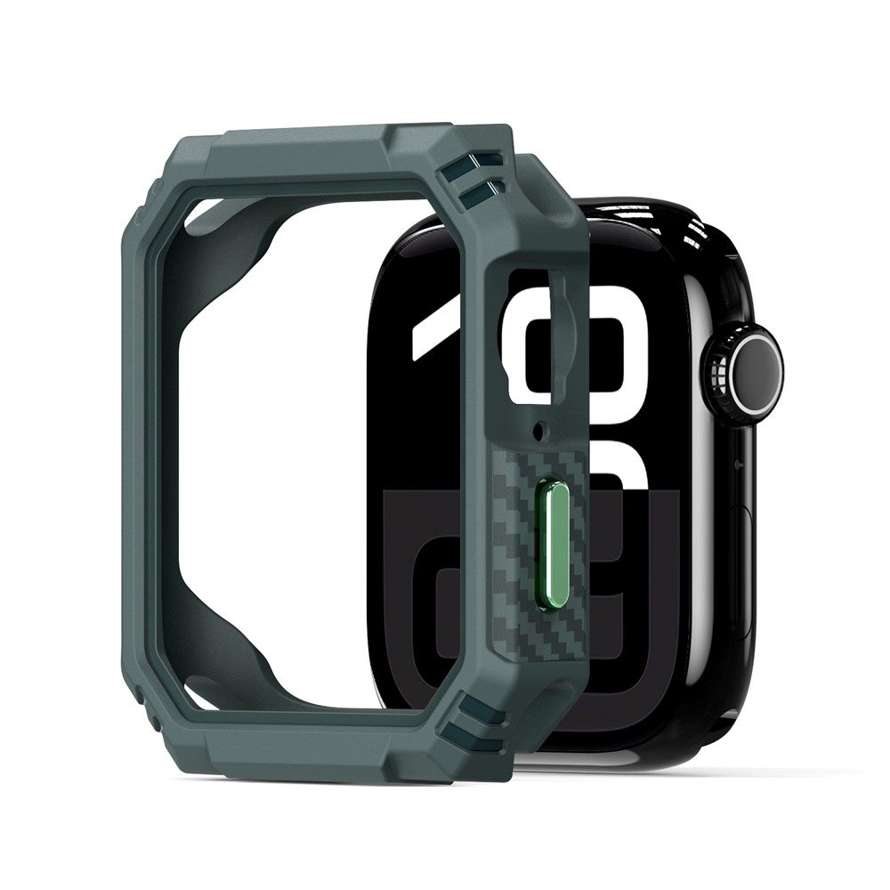 DUX DUCIS For Apple Watch Series 8 41mm / Apple Watch Series 9 41mm / Apple Watch Series 7 41mm Damo Series Watch Case PC+TPU Drop-proof Watch Protective Cover - Green