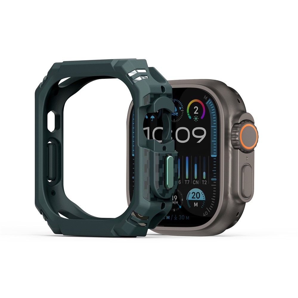 DUX DUCIS For Apple Watch Ultra 3 / Ultra 2 / Ultra 49mm  Damo Series Watch Case PC+TPU Drop-proof Watch Protective Cover - Green