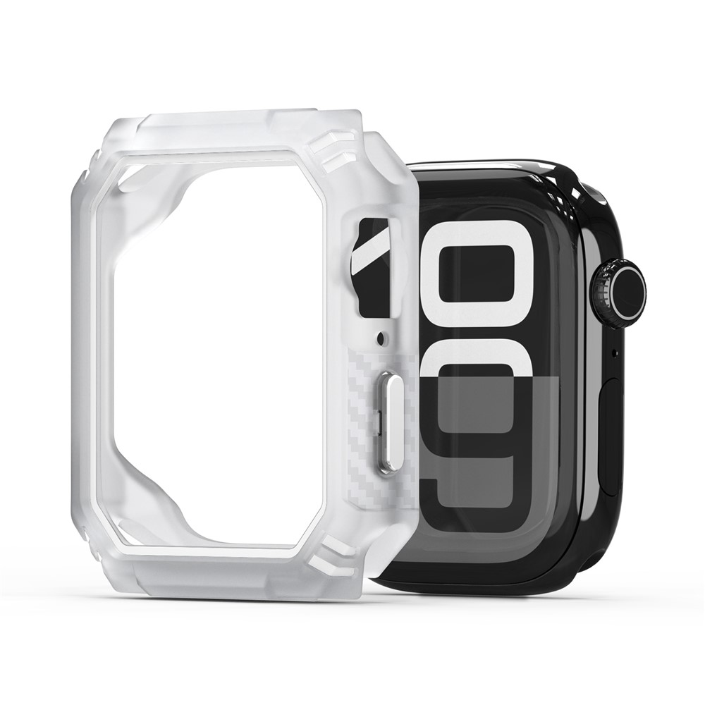 DUX DUCIS For Apple Watch Series 11 / 10 46mm  Damo Series Watch Case PC+TPU Drop-proof Watch Protective Cover - Transparent White