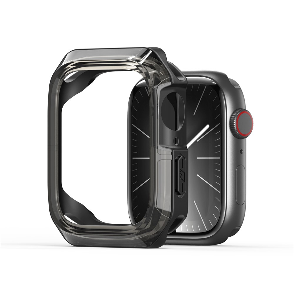 DUX DUCIS For Apple Watch Series 11 / 10 42mm Case  Tamo SeriesPC+Silicone Watch Cover Protector - Translucent Black