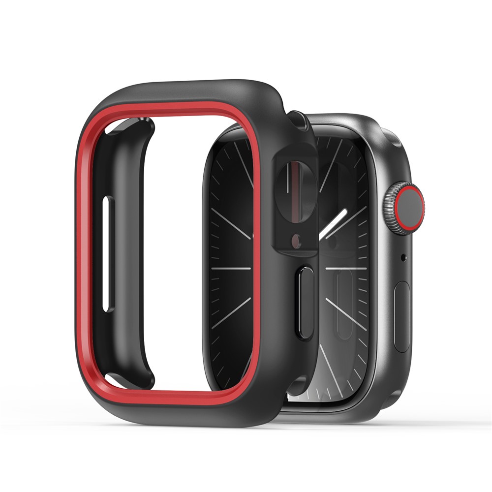 DUX DUCIS For Apple Watch Series 11 / 10 46mm Case Bamo Series Watch Cover Shockproof Smartwatch Protector - Black Red