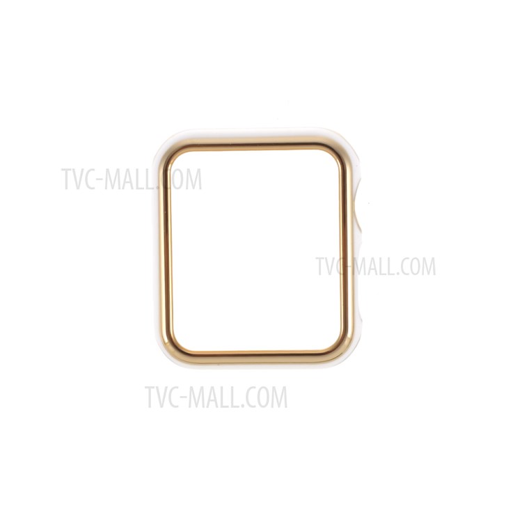 Great Protection Electroplated Frame Case for Apple Watch Series 1/2/3 42mm - Gold/White-4