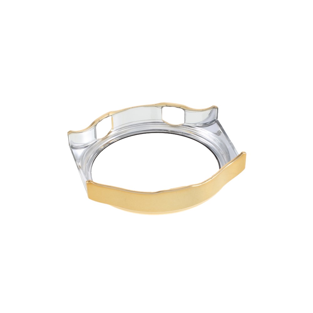 Electroplating PC Frame Tempered Glass Protector Cover for Huawei Watch GT 2 Pro - Gold-3