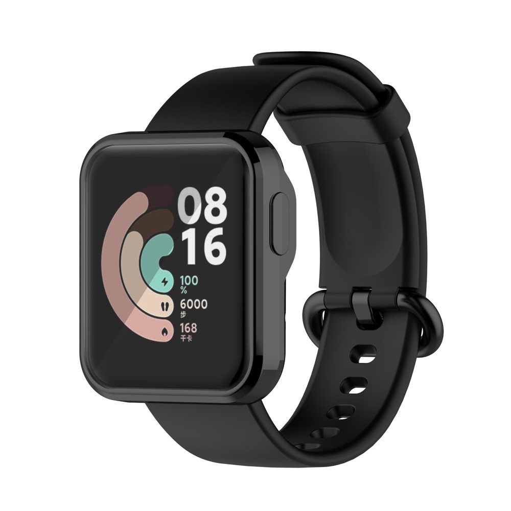Full Coverage Soft TPU Smart Watch Protective Case with Screen Protector for Xiaomi Mi Watch Lite/Redmi Watch - Black-3