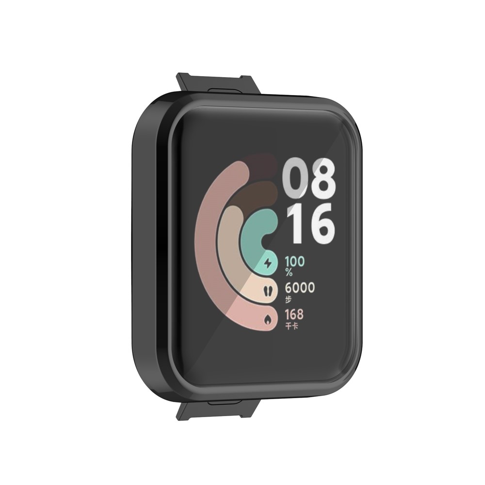 Full Coverage Soft TPU Smart Watch Protective Case with Screen Protector for Xiaomi Mi Watch Lite/Redmi Watch - Black-4
