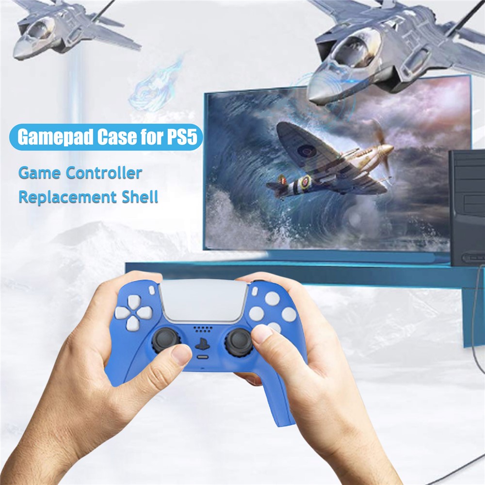 Protection Case Cover Replacement for SONY Playstation 5 Controller PS5 Gamepad - Black-12