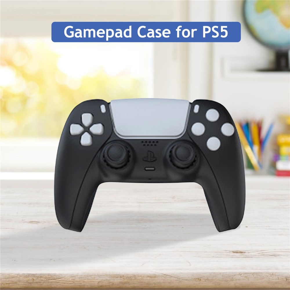 Protection Case Cover Replacement for SONY Playstation 5 Controller PS5 Gamepad - Black-3