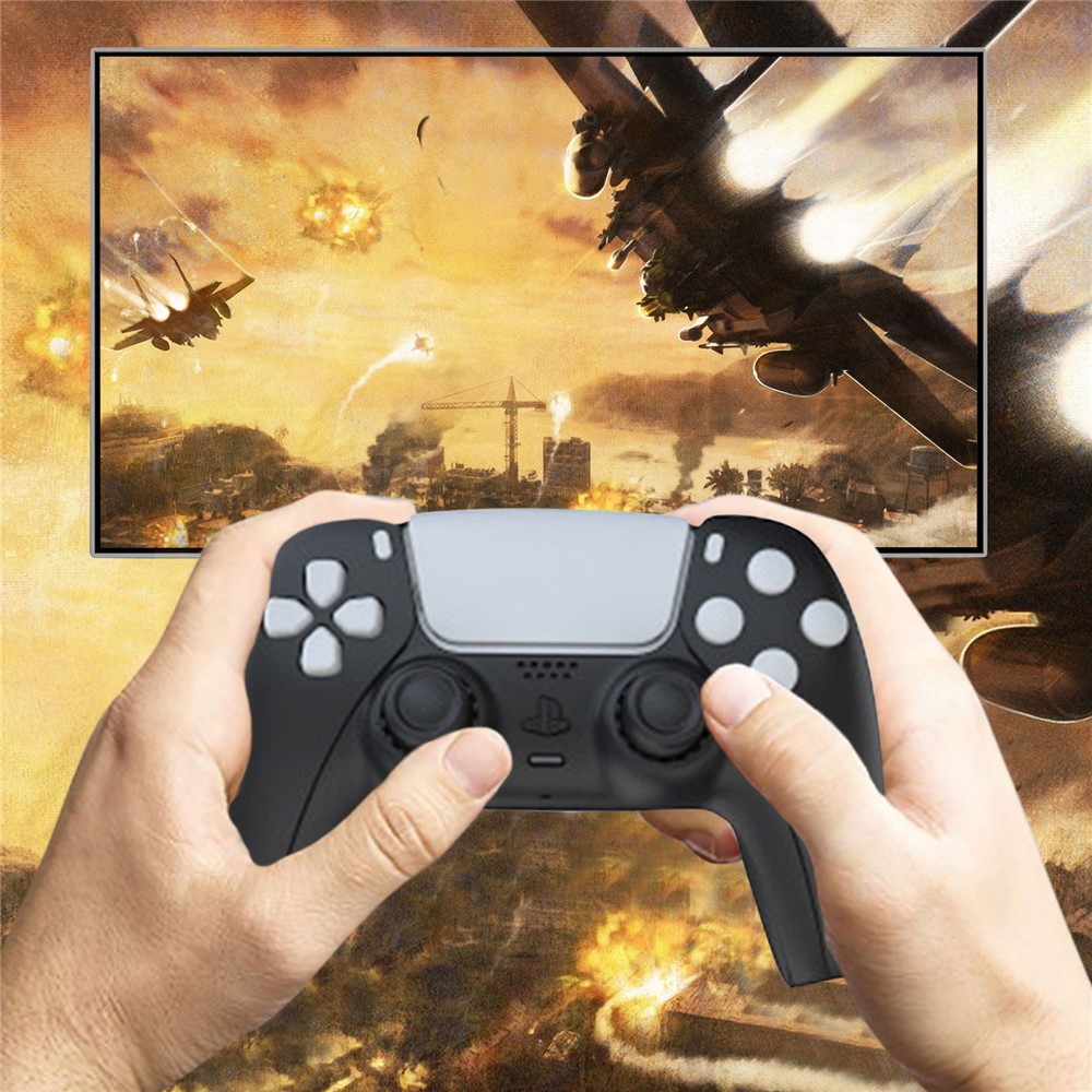 Protection Case Cover Replacement for SONY Playstation 5 Controller PS5 Gamepad - Black-9