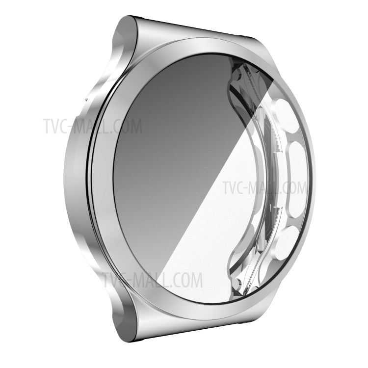 Caso De Quadro De Relógio Protetor De Protetor De Tpu Macio Eletrodométrico Para Huawei Watch GT2 Pro / Assista GT2 ECG. - Prata-5