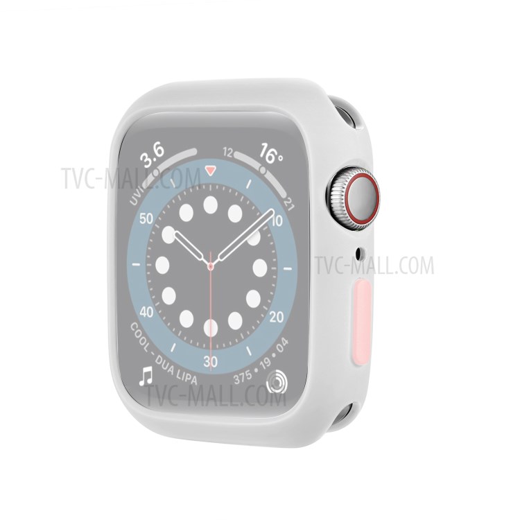 Candy Color Soft Silicone Smartwatch Protective Cover for Apple Watch Series 3/2/1 42mm - White / Pink-1