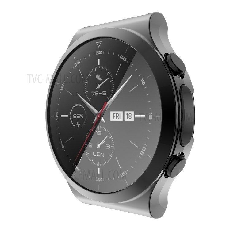 Full Cover Electroplated TPU Protective Case Shell for Huawei Watch GT 2 Pro ECG Smartwatch - Black-2