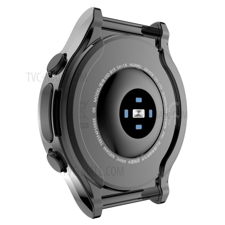 Full Cover Electroplated TPU Protective Case Shell for Huawei Watch GT 2 Pro ECG Smartwatch - Black-3