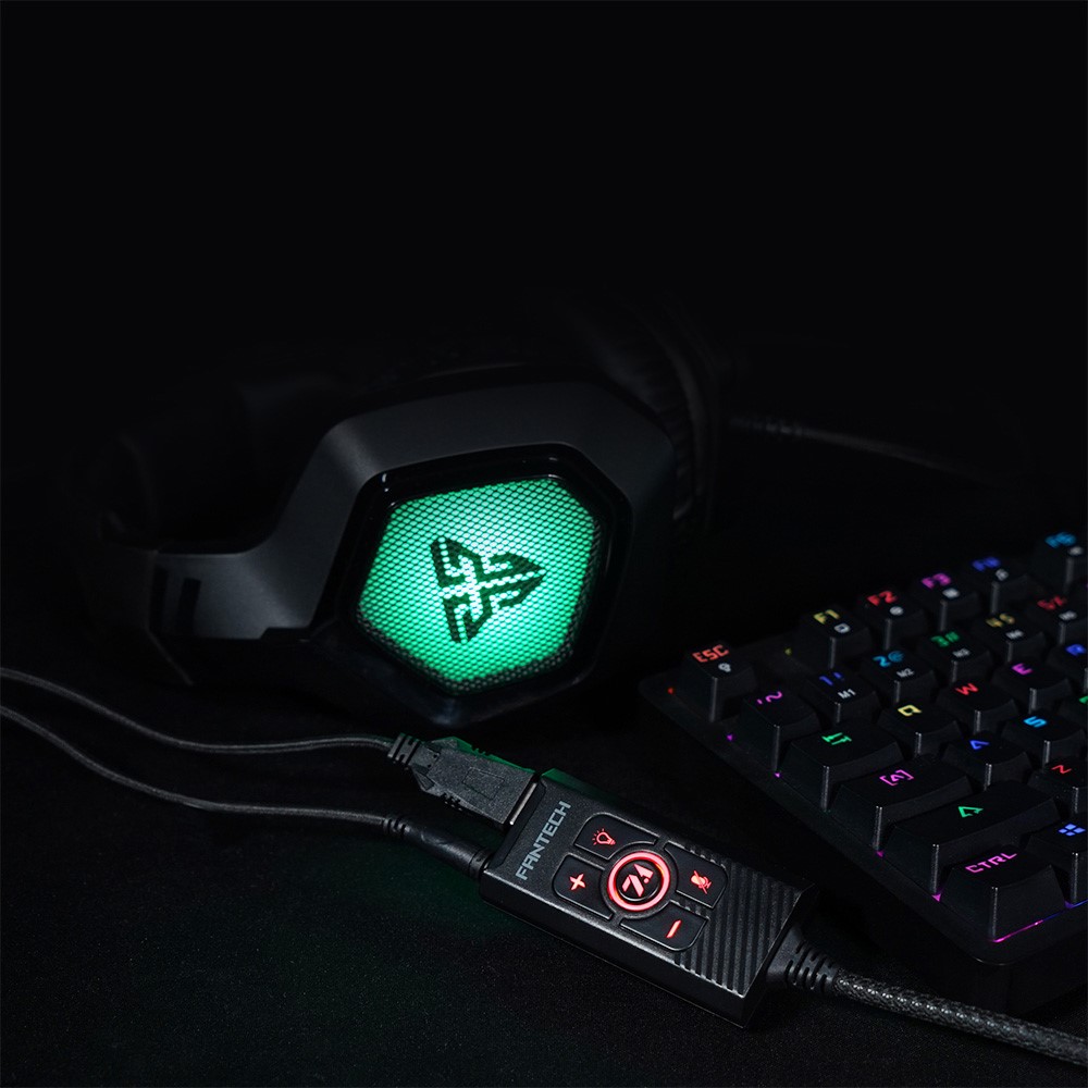 100Pcs FANTECH AC3002 7.1 Audio Sound Card Volume and Mic Risk Controller for Gaming Headset-7