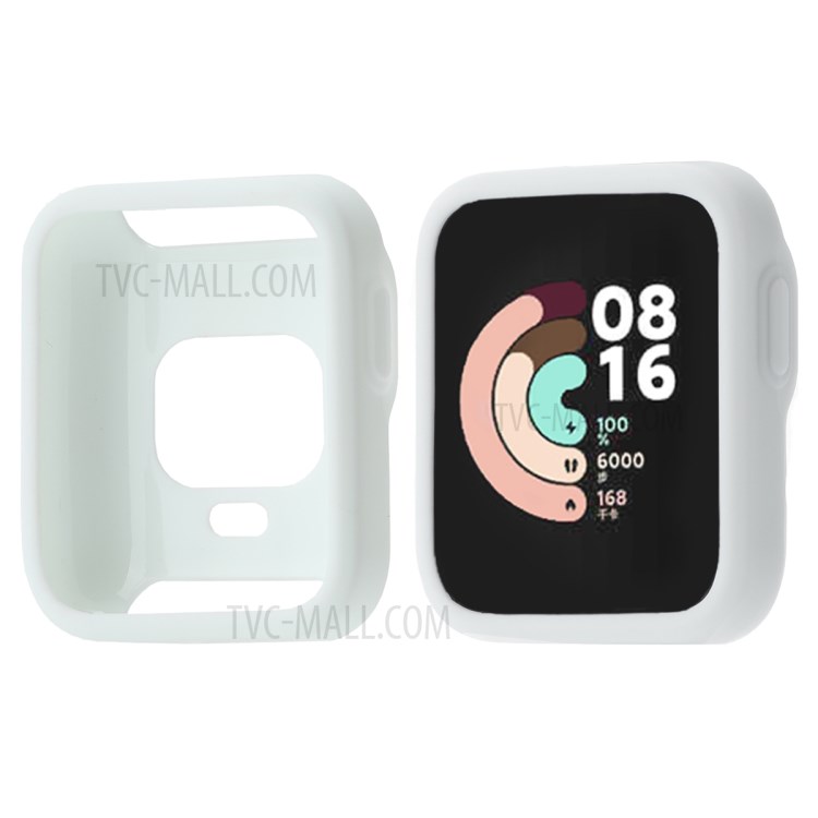 Shockproof Silicone Smart Watch Protective Case Cover Frame for Xiaomi Redmi Watch - White-1