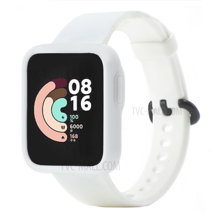 Shockproof Silicone Smart Watch Protective Case Cover Frame for Xiaomi Redmi Watch - White-7