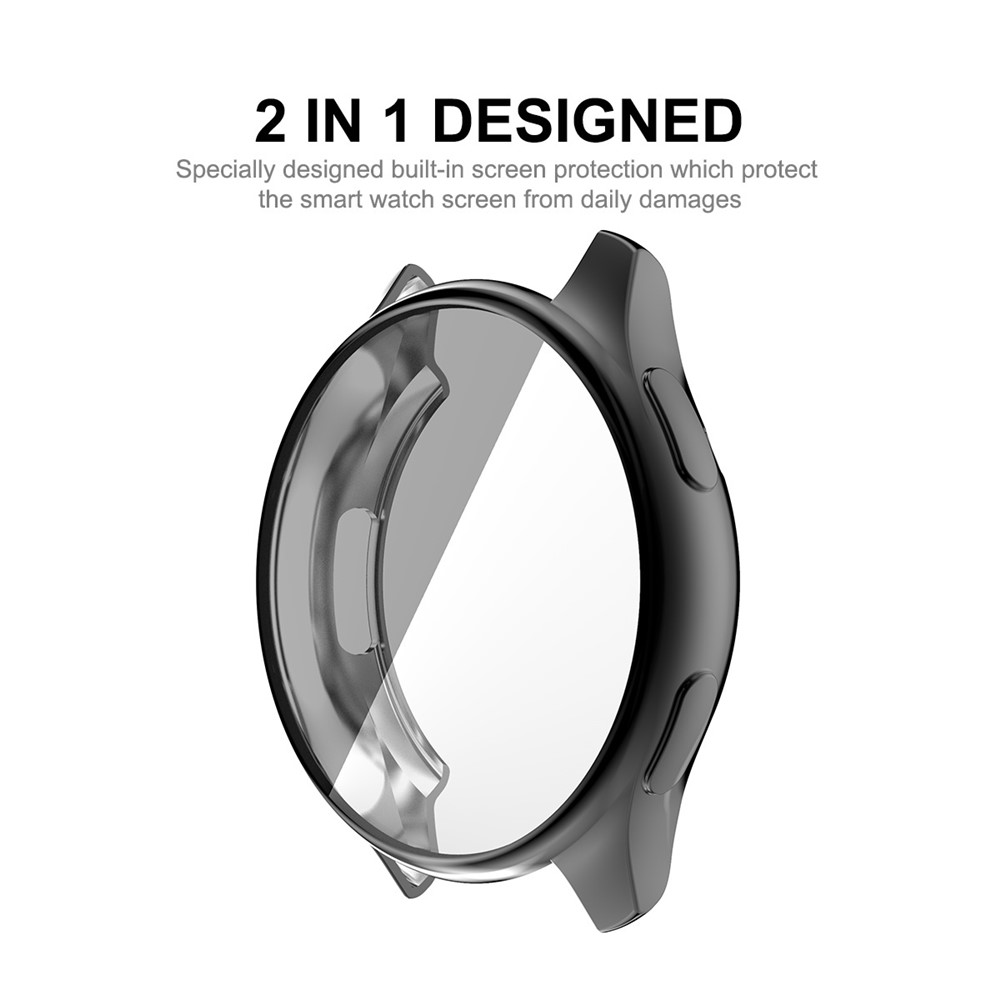 HAT PRINCE All-round Protective Electroplating TPU Smart Watch Case Shell Cover for OnePlus Watch - Black-2