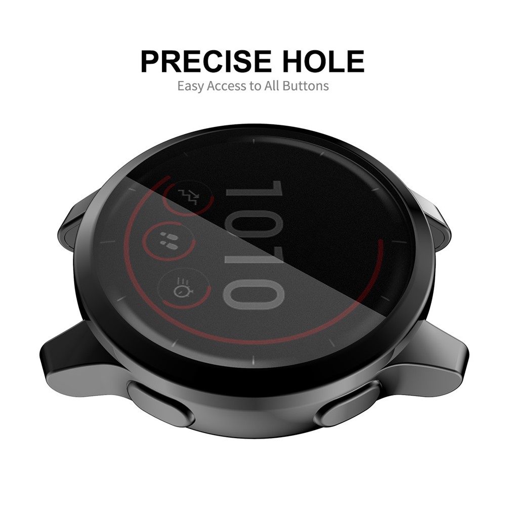 HAT PRINCE Electroplated All-wrapped TPU Protective Watch Case Cover for Garmin Venu 2S 40mm / Vivoactive 4S 40mm - Black-4
