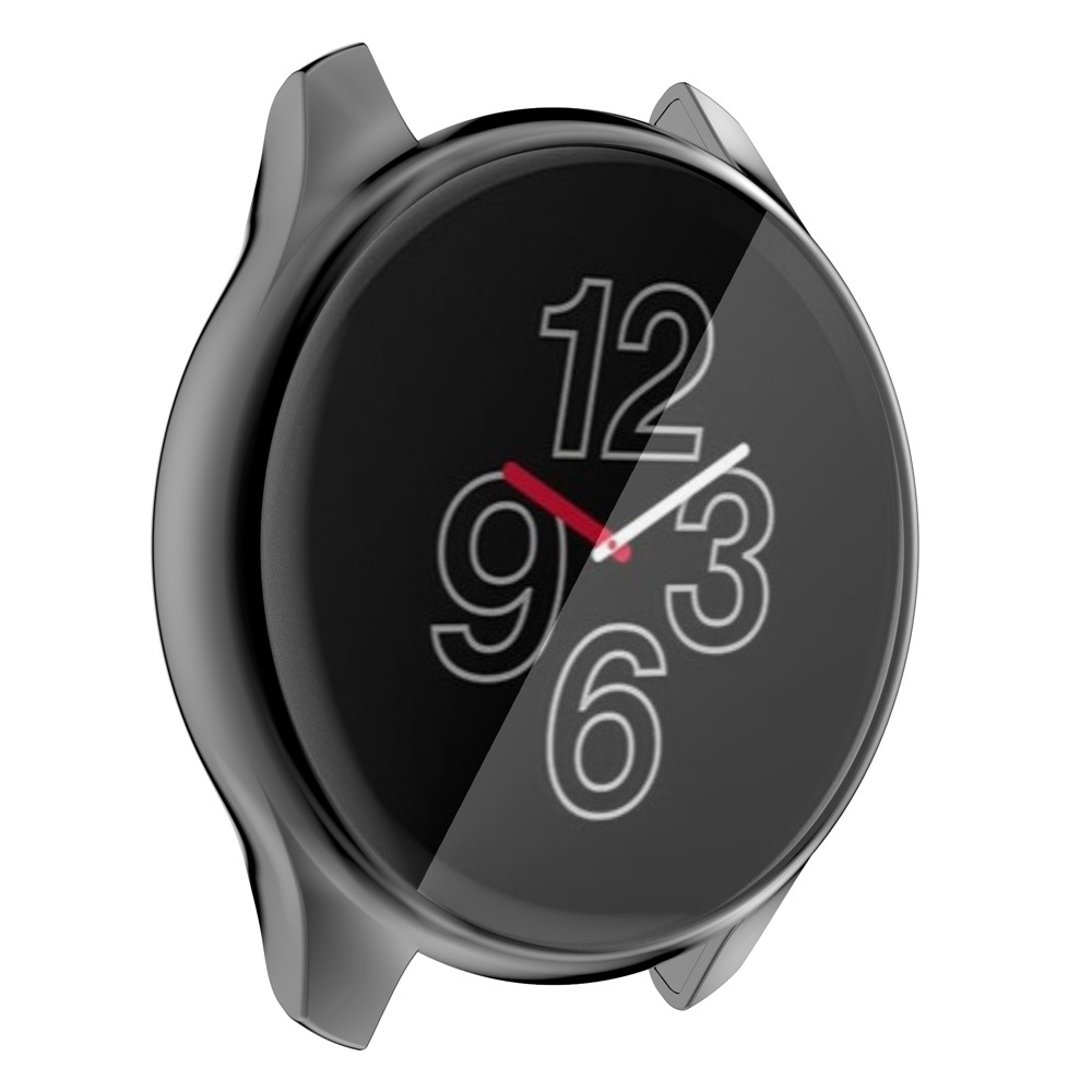 Electroplate Full Coverage TPU Watch Protective Frame Case for OnePlus Watch - Black-6