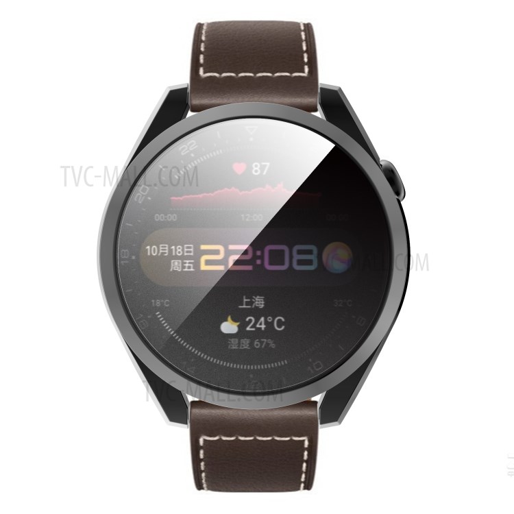 Electroplated TPU Smartwatch Protector Case Full Coverage Cover for Huawei Watch 3 Pro 48mm - Black-3