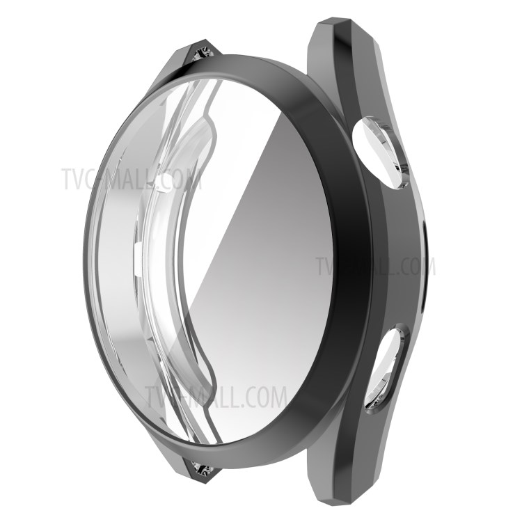 Electroplated TPU Smartwatch Protector Case Full Coverage Cover for Huawei Watch 3 Pro 48mm - Black-5