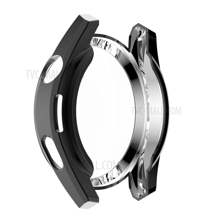 Electroplated TPU Smartwatch Protector Case Full Coverage Cover for Huawei Watch 3 Pro 48mm - Black-8