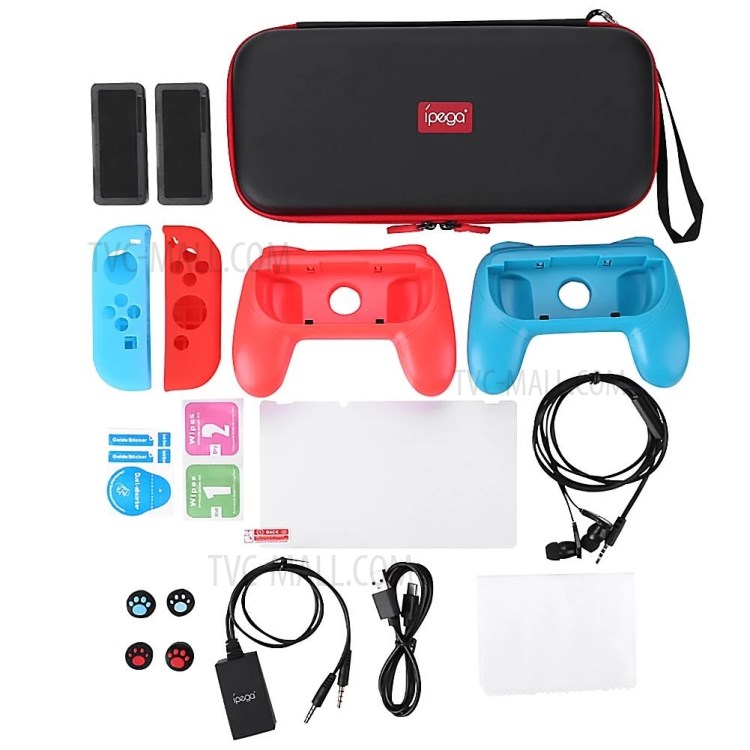 IPEGA PG-9182 18 in 1 Game Card Box Earphone Game Console Grip Storage Bag Accessories Set for Nintendo Switch-13