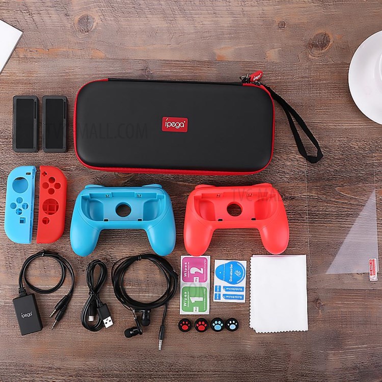 IPEGA PG-9182 18 in 1 Game Card Box Earphone Game Console Grip Storage Bag Accessories Set for Nintendo Switch-4