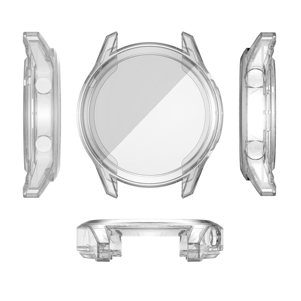 Full Coverage TPU Electroplate Smart Watch Protective Frame Case for Huawei Watch GT 2 46mm - Transparent-10