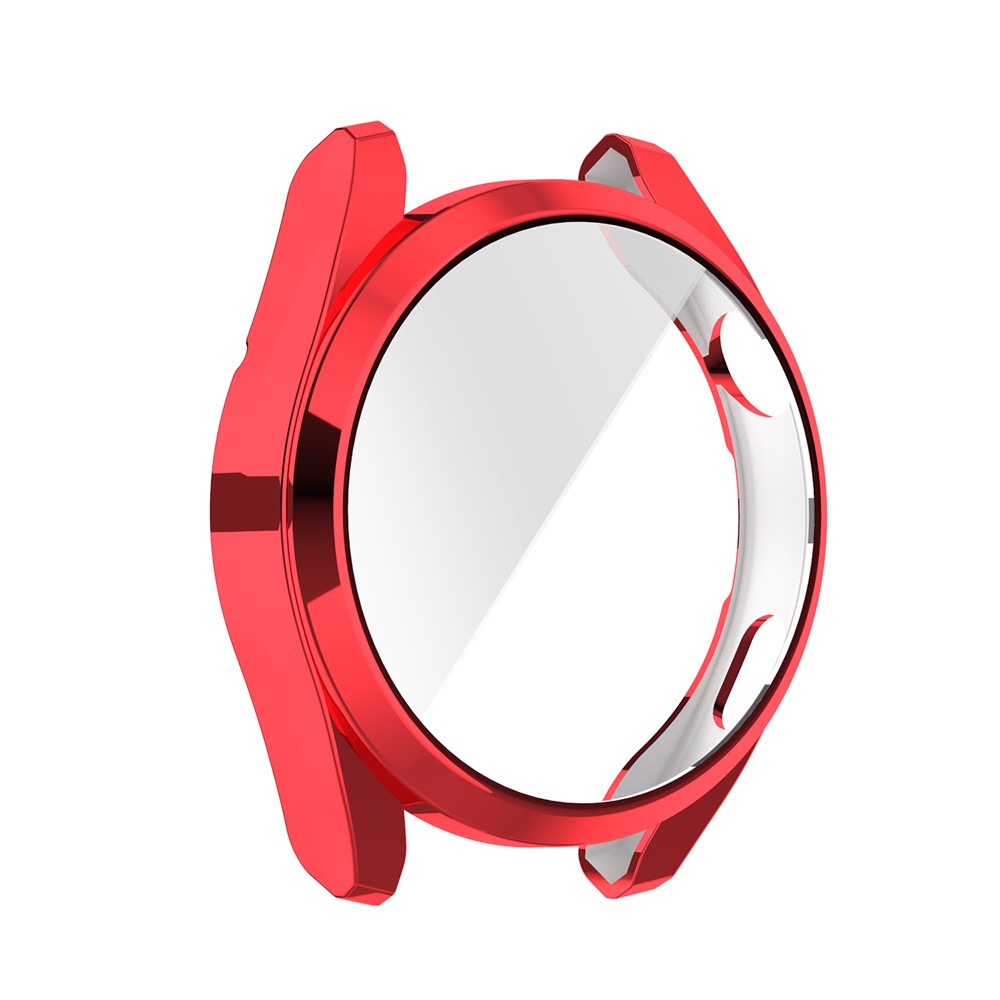 Scratch-Resist Frame Protective Bumper Soft TPU Electroplate Full Around Case Cover Shell for Huawei Watch 3 Pro - Red-5