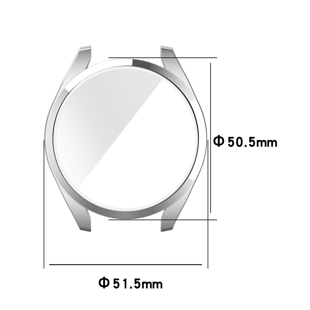 Scratch-Resist Frame Protective Bumper Soft TPU Electroplate Full Around Case Cover Shell for Huawei Watch 3 Pro - Red-7