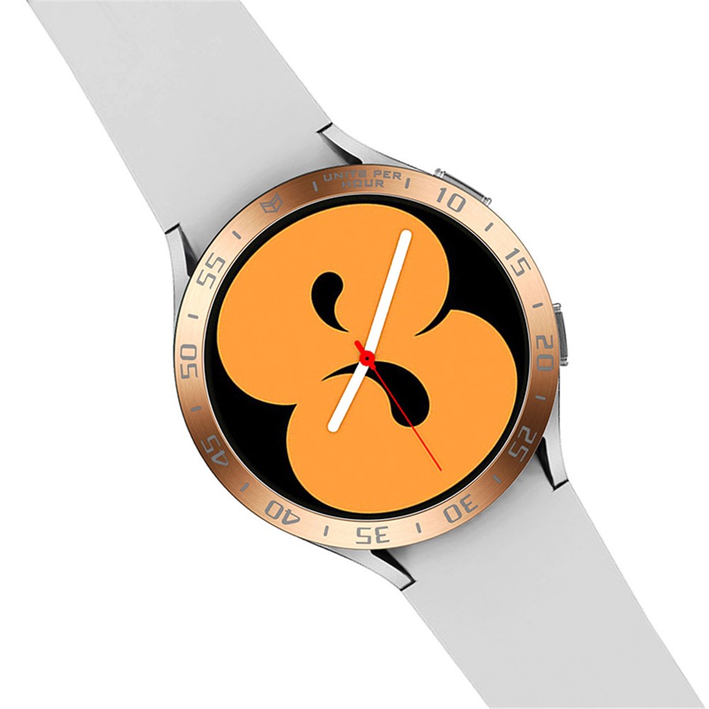 Anti-Scratch Protection Stainless Steel Case Watch Bezel Ring for Samsung Galaxy Watch4 44mm - Rose Gold/Grey-3