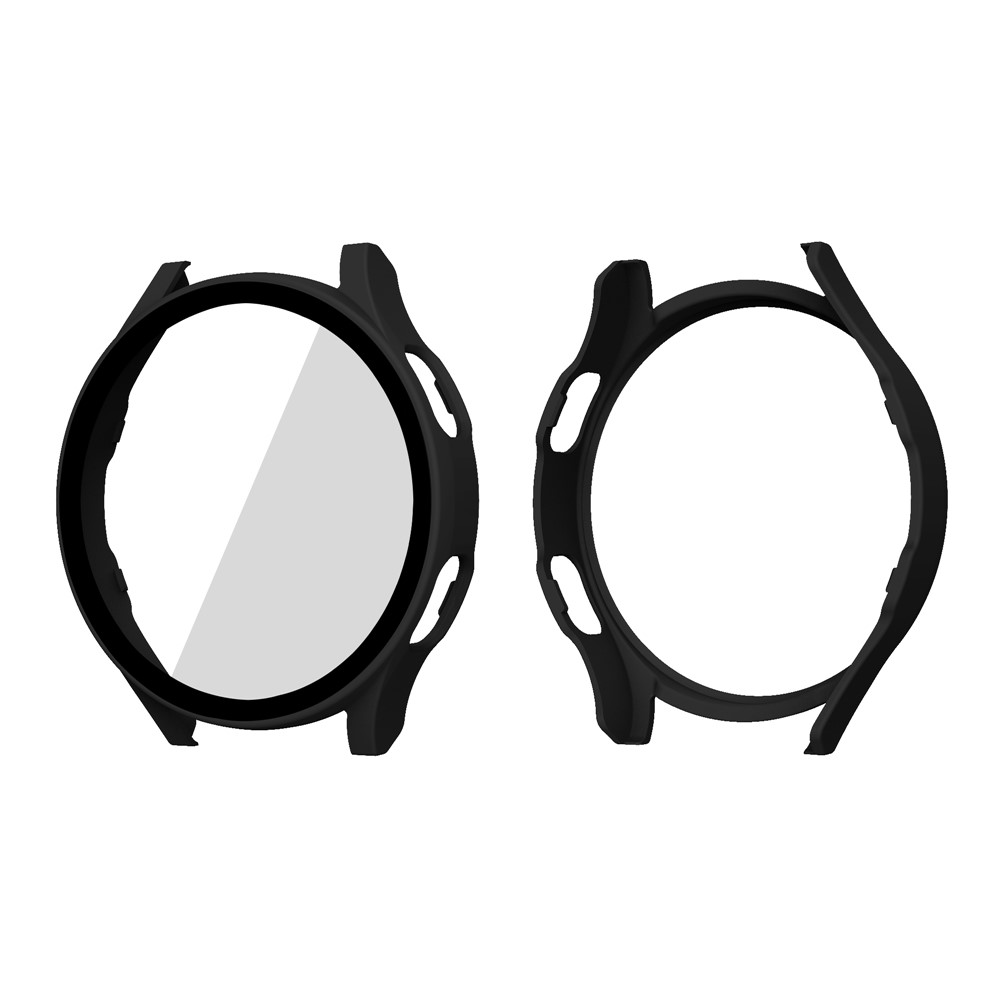 All-Around Rubberized Hard PC Case with Touch Sensitive Tempered Glass Screen Protector for Samsung Galaxy Watch4 44mm - Black-4