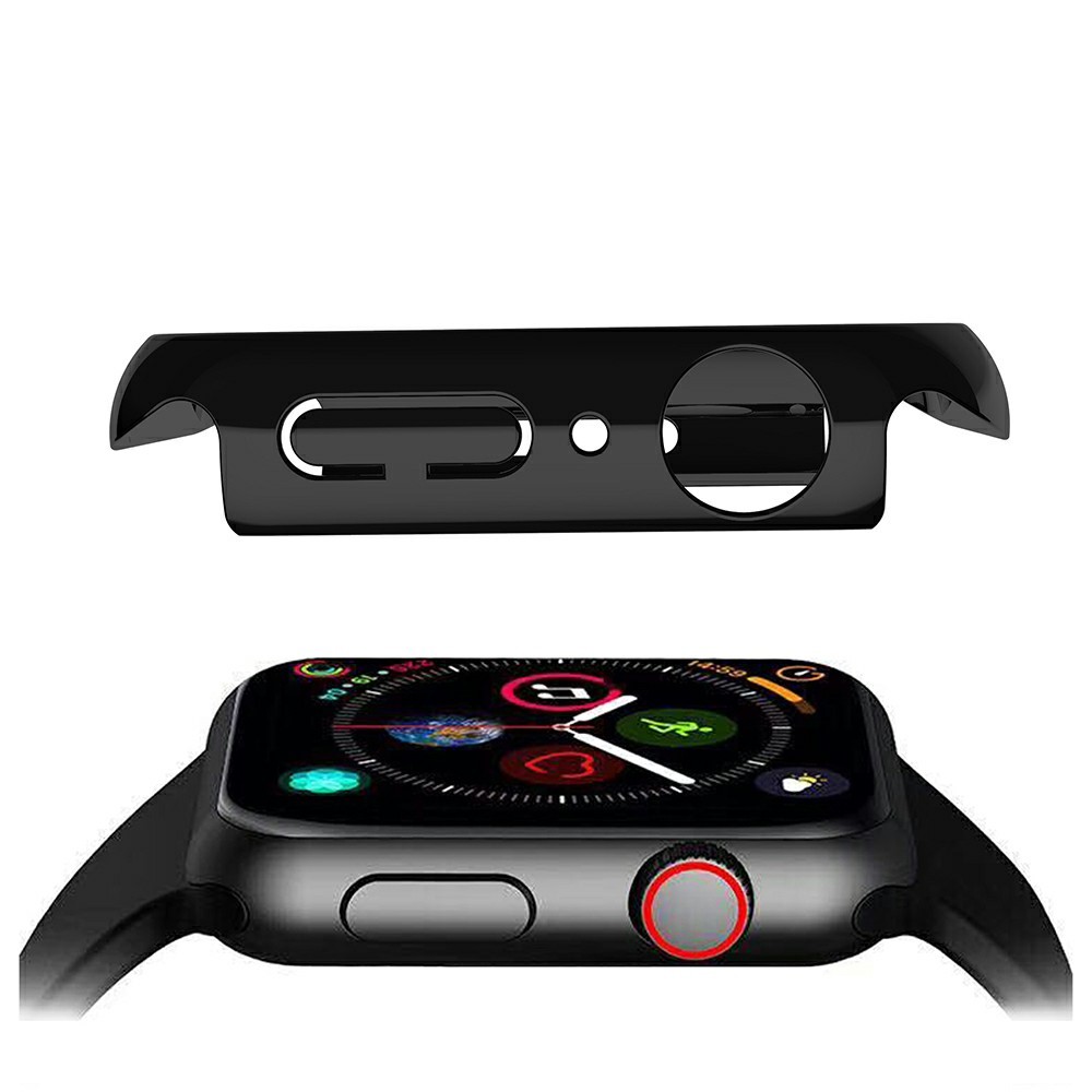 Shiny Rhinestones PC Smart Watch Case Cover Frame Protector for Apple Watch Series 7 41mm - Black-4
