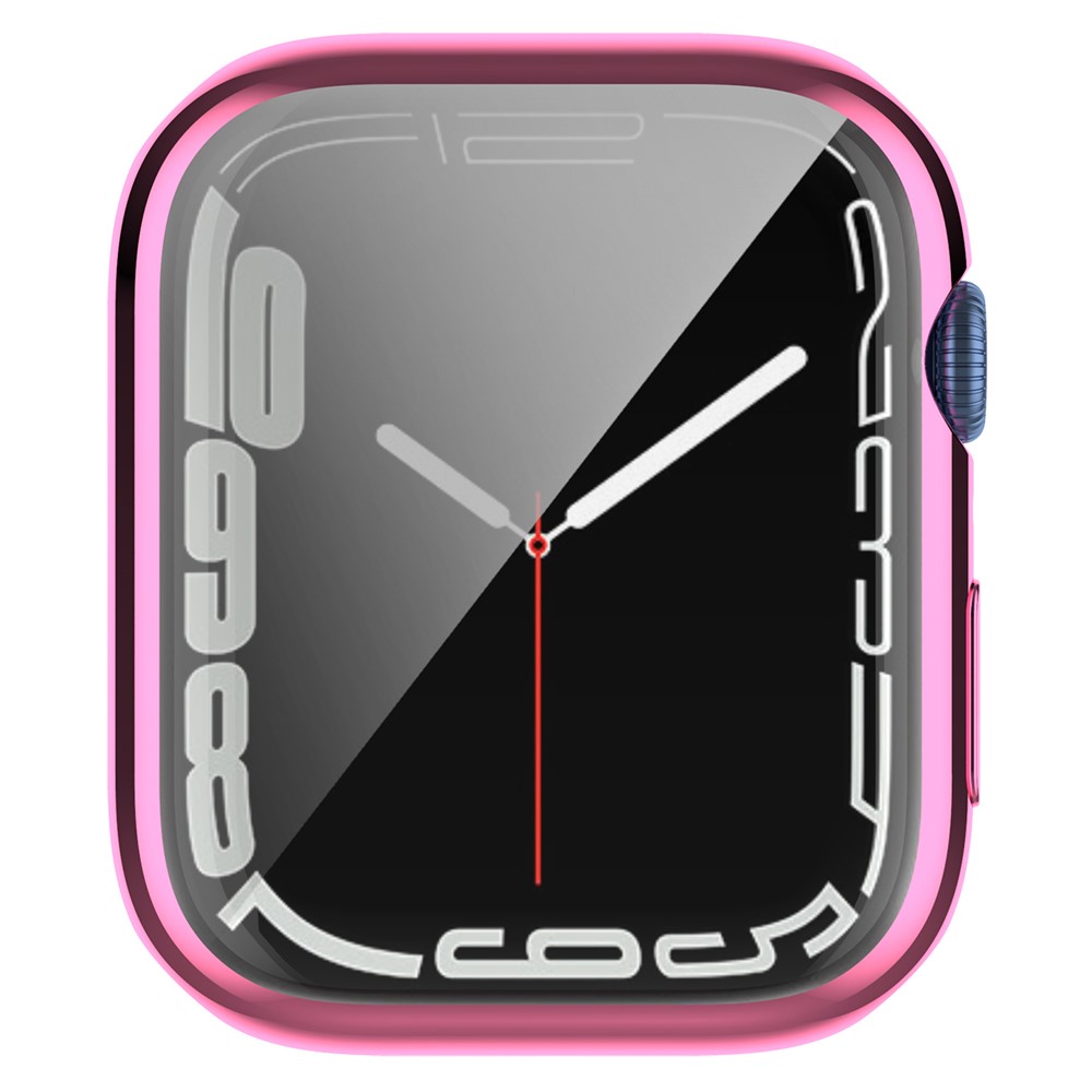 Electroplating TPU Watch Cover Full Protective Case for Apple Watch Series 7 41mm - Pink-4