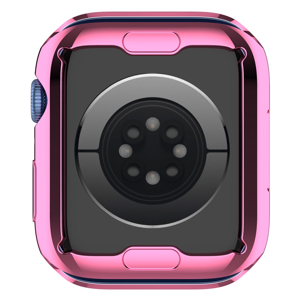 Electroplating TPU Watch Cover Full Protective Case for Apple Watch Series 7 41mm - Pink-5