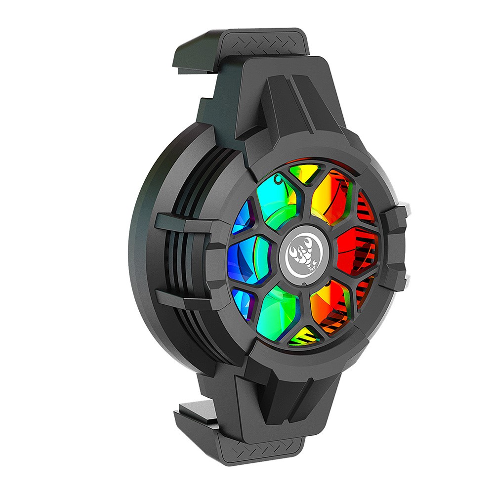 HXSJ P10 Mobile Phone Radiator Cooling Fan Smartphone Live Streaming Gaming Heat Dissipation Cooler - Black-12